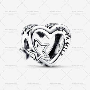 Pandora Openwork Family Heart & Star Charm
